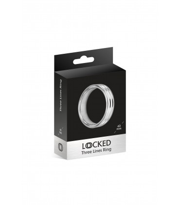 ANNEAU 3 LIGNES ACIER 40 MM X 50 MM