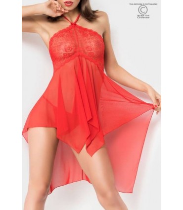 CR3884 BABYDOLL CON TANGA ROJO S/M