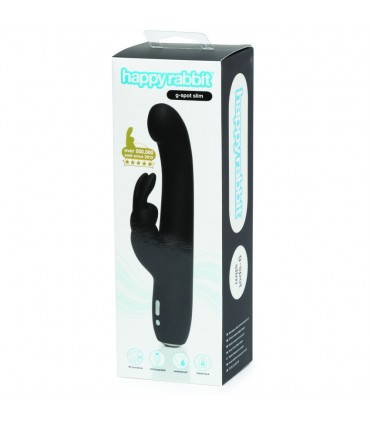 HAPPY RABBIT SLIMLINE G-SPOT BLACK