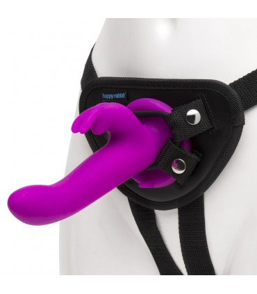 HAPPY RABBIT SANGLE VIBRANTE SUR HARNAIS SET VIOLET