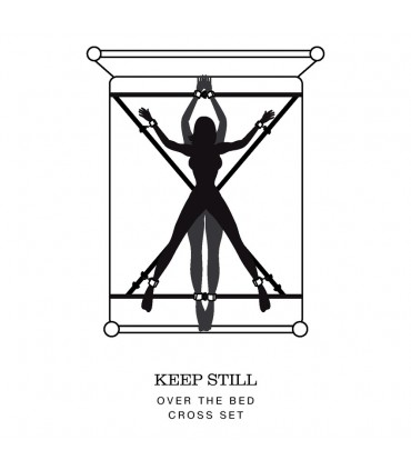 FIFTY SHADES OVER THE BED CROSS RESTRAINT SILVER