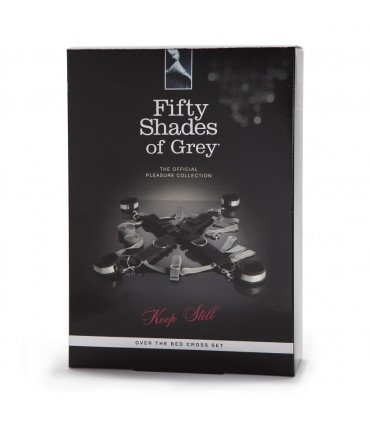 FIFTY SHADES OVER THE BED CROSS RESTRAINT SILVER