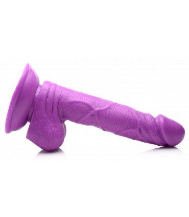 DILDO REALISTICO CON TESTICOLI 16'5 CM VIOLA