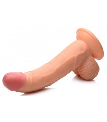 DILDO REALISTICO CON TESTICOLI CARNE 19 CM