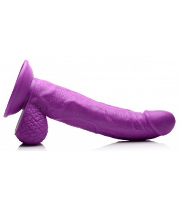DILDO REALÍSTICO C/ TESTÍCULOS 19 CM MORADO