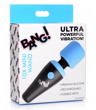 MINI BACCHETTA MASSAGGIATORE 10 FUNZIONI USB BLU