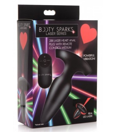 PLUG ANAL EN SILICONE AVEC CONTRÔLE LASER HEART M