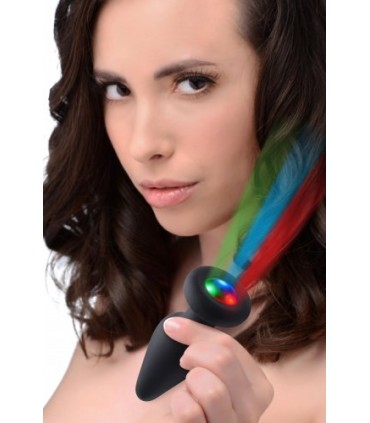 PLUG ANAL EN SILICONE LUMINEUX AVEC LUMIÈRE LED M
