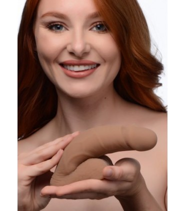 PENIS MIT SCHLAMMEN HODEN 12'7 CM BRAUN