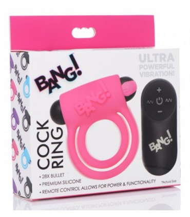 ANELLO VIBRANTE IN SILICONE USB ROSA CON CONTROLLO