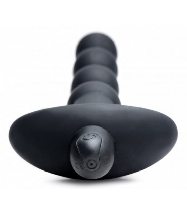 TIRA ANAL VIBRADORA USB C/ MANDO NEGRA