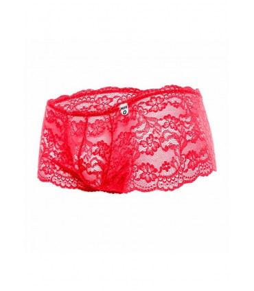 SHORT ROSE LACE BOY ROJO L/XL