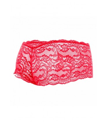 SHORT ROSE LACE BOY ROJO L/XL