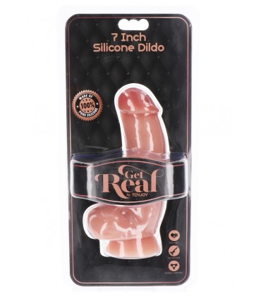 PENE SILICONA 18 CM CON TESTÍCULOS FLESH