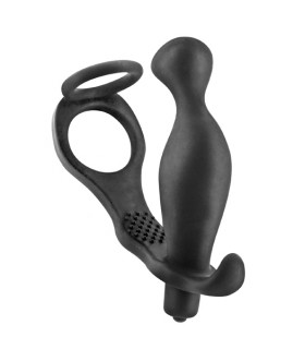ANILLO PENE CON PLUG VIBRADOR SILICONA AP070