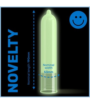 GLOW CONDOM THROUGH BAG 144 UNITS