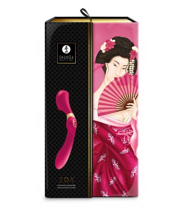 SHUNGA VIBRADOR MASAJEADOR ZOA USB FRAMBUESA