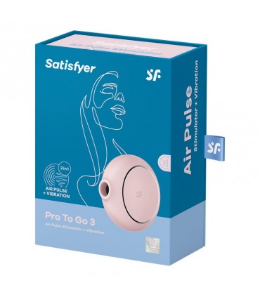 SATISFYER VIBRATORE ASPIRATORE PRO TO GO 3 ROSA