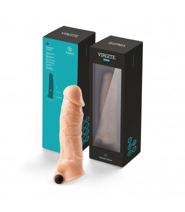 FUNDA PENE REALÍSTICA S7 FLESH 21 CM C/ VIBRACIÓN