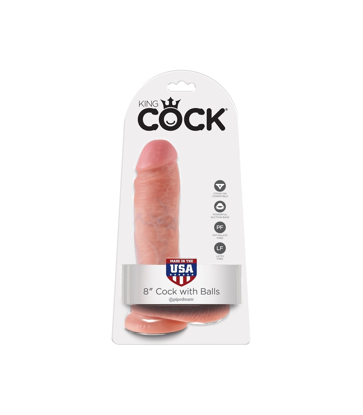 KING COCK PENE REALÍSTICO 8" (20 CM)