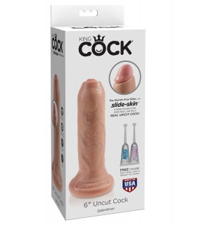 KING COCK UNCUT PENE REALÍSTICO 6" (15 CM)