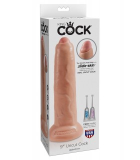 KING COCK UNCUT PENE REALÍSTICO 9" (23 CM)