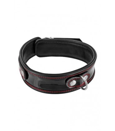 PREMIUM COLLAR CON ANILLA NEGRO/ROJO