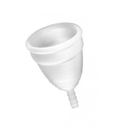 COPA MENSTRUAL SILICONA BLANCA TALLA S