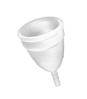 COPA MENSTRUAL SILICONA BLANCA TALLA L