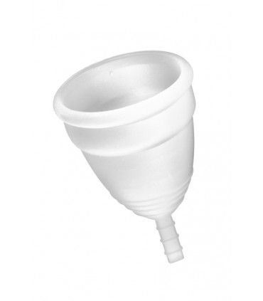 COPA MENSTRUAL SILICONA BLANCA TALLA L
