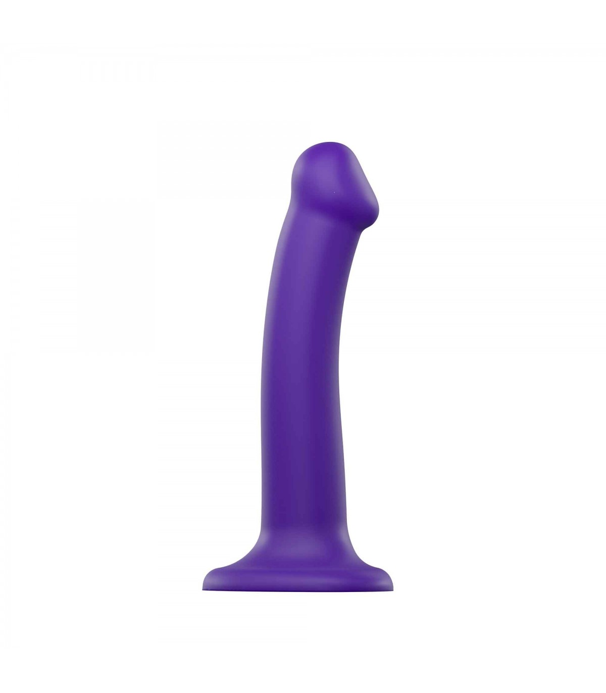 DILDO C/VENTOSA APTO ARNÉS DUAL DENSITY FLEXIBLE VIOLETA M