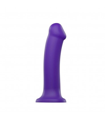 DILDO C/VENTOSA APTO ARNÉS DUAL DENSITY FLEXIBLE VIOLETA XL
