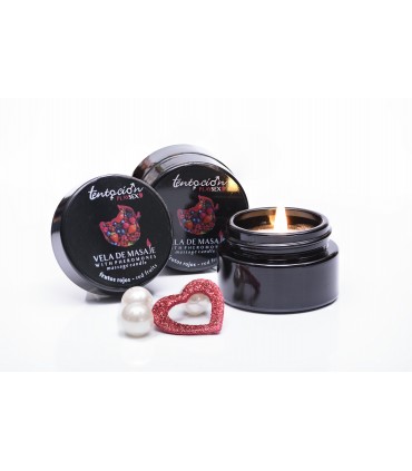 VELA DE MASAJE CON FEROMONAS FRUTOS ROJOS 20 ML