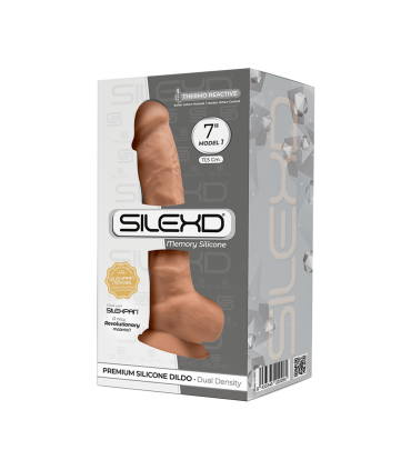 SILEXD DILDO SILICONA MODEL 1 7" CARAMELO