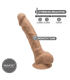 SILEXD SILIKONDILDO MODELL 1 9" KARAMELL