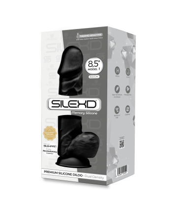 SILEXD SILICONE DILDO MODEL 4 8'5" BLACK