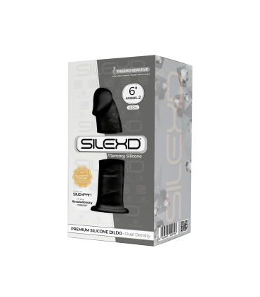 SILEXD SILIKONDILDO MODELL 2 6" SCHWARZ