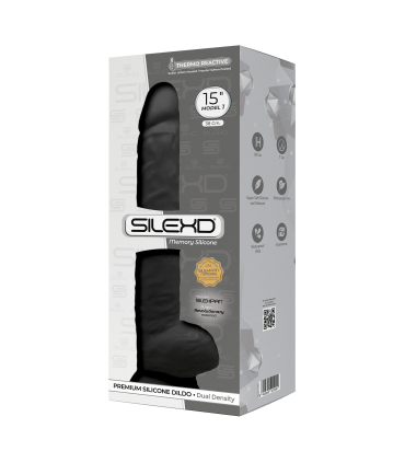 SILEXD DILDO SILICONA MODEL 1 15" NEGRO