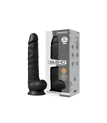 SILEXD SILICONE DILDO MODEL 1 15" BLACK