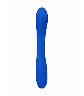 ULTRAFLEXIBLER, WIEDERAUFLADBARER VIBRATOR MIT DOPPELENDEM BLAU