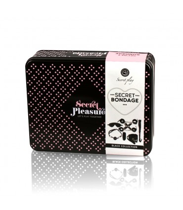 8 PIECES BONDAGE KIT -NEGRO