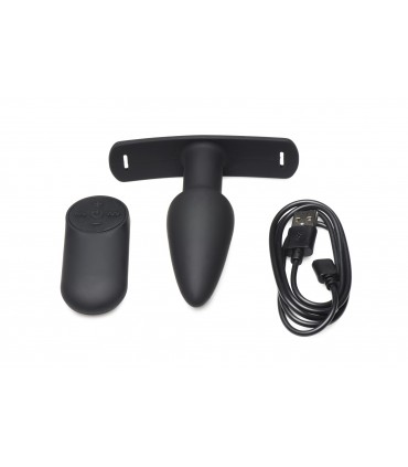 PLUG VIBRADOR C/ MANDO SILICONA Y C/ ARNÉS