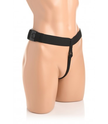 PLUG DE PROSTATE VIBRANT AVEC CONTRÔLE EN SILICONE ET AVEC HARNAIS