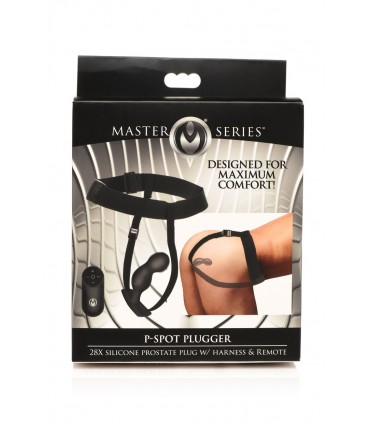 PLUG DE PROSTATE VIBRANT AVEC CONTRÔLE EN SILICONE ET AVEC HARNAIS