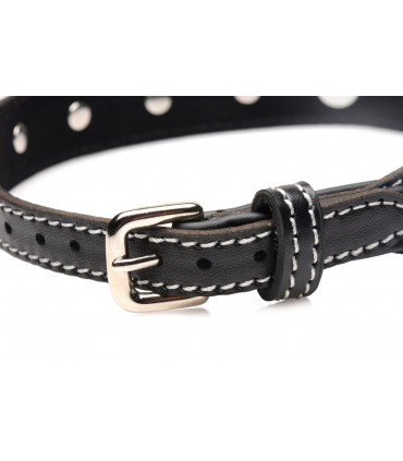 COLLAR CHOKER PIEDRAS ROJO CON ANILLA