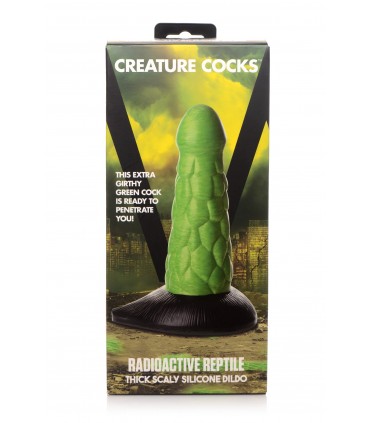 DILDO SILICONA RADIOACTIVE REPTILE 19 CM X 6'1 CM