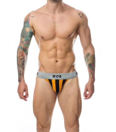 SUSPENSORIO DEPORTIVO NARANJA-NEGRO XL