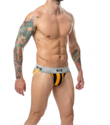 JOCKSTICK DE SPORT ORANGE-NOIR XXL