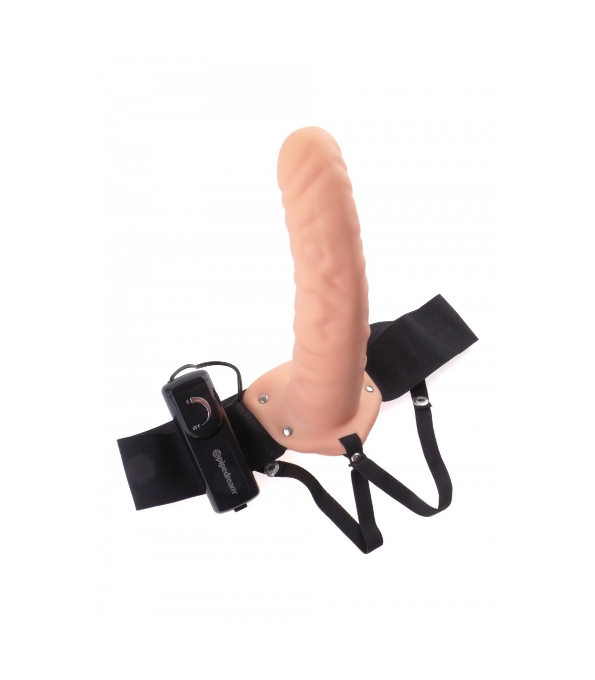 ARNÉS HUECO VIBRADOR STRAP-ON CARNE 20 CM