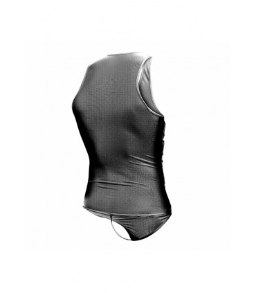 BLACK MESH THONG BODY S/M